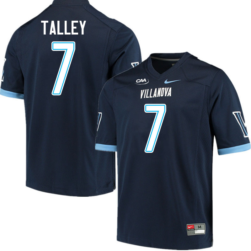 Villanova Wildcats #7 Julian Talley College Football Jerseys Stitched-Navy